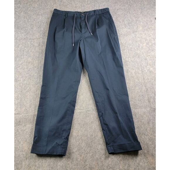 Todd Snyder Madison Drawstring Trouser Pants size M Navy Blue NWT $278 - Picture 2 of 13